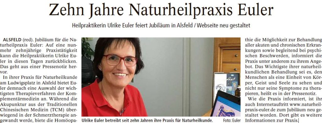 10 Jahre Naturheilpraxis Euler